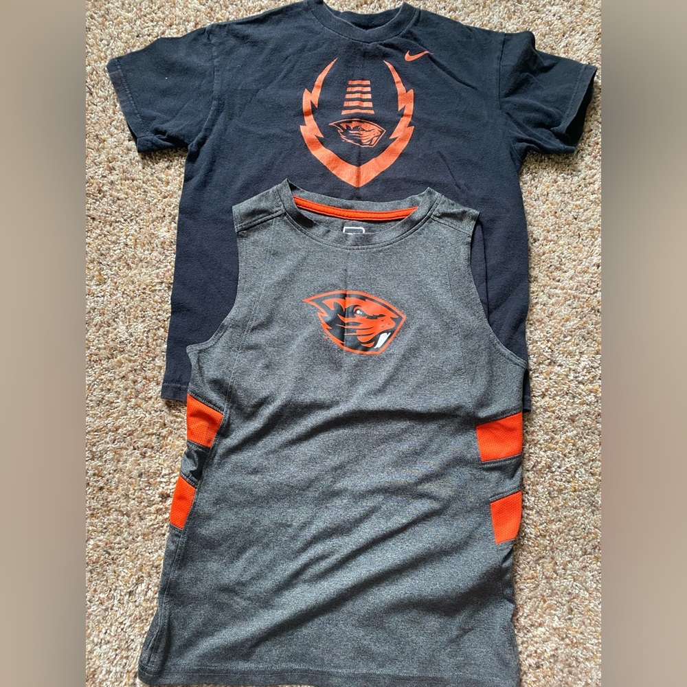 2 youth Oregon Beaver shirts